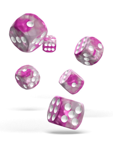 oakie doakie DICE D6 Dice 16 mm Gemidice - Magnolia (12)