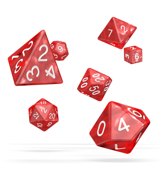 oakie doakie DICE RPG Set Marble - Red (7)