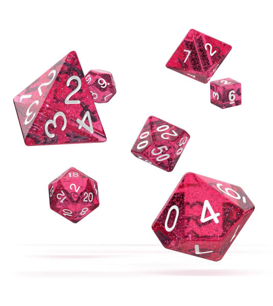 oakie doakie DICE RPG Set Speckled - Pink (7)