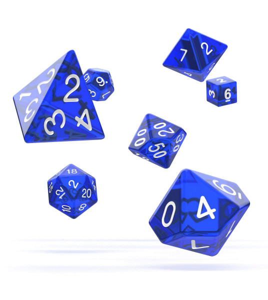 oakie doakie DICE RPG Set Translucent - Blue (7)