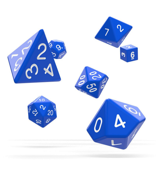 oakie doakie DICE RPG Set Solid - Blue (7)