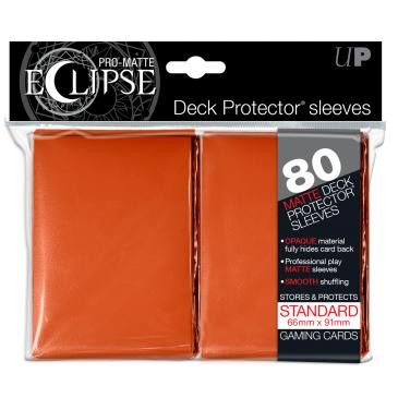 PRO-Matte Eclipse Orange Standard Deck Protector sleeves 80ct