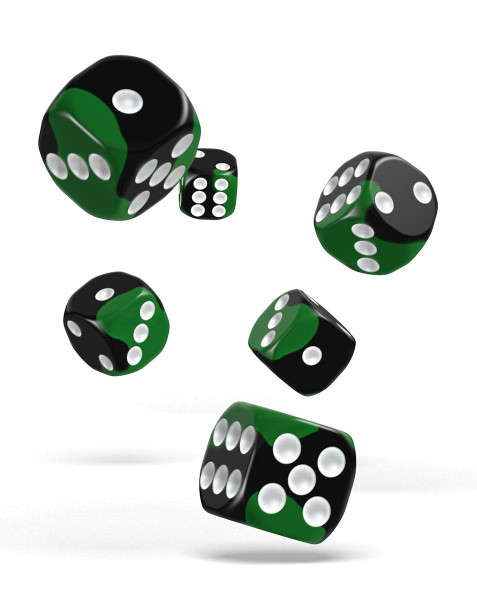 oakie doakie DICE D6 Dice 16 mm Glow in the Dark - Biohazard (12)