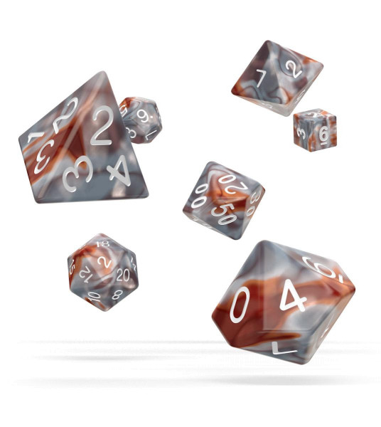 oakie doakie DICE RPG Set Gemidice - Silver-Rust (7)