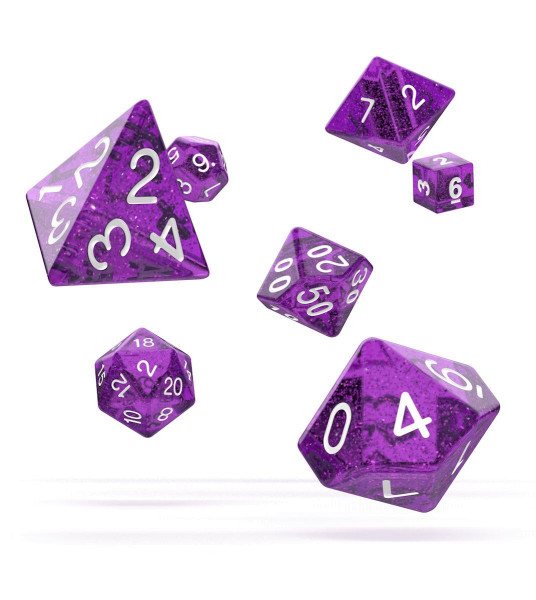 oakie doakie DICE RPG Set Speckled - Purple (7)