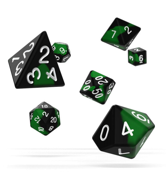 oakie doakie DICE RPG Set Glow in the Dark - Biohazard (7)