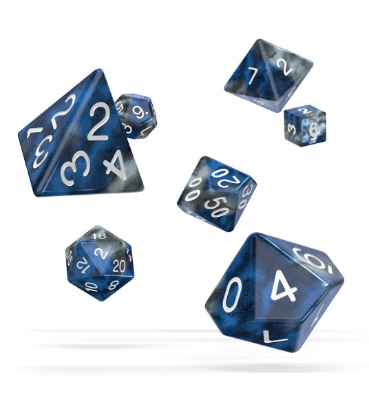 oakie doakie DICE RPG Set Gemidice - Liquid Steel (7)