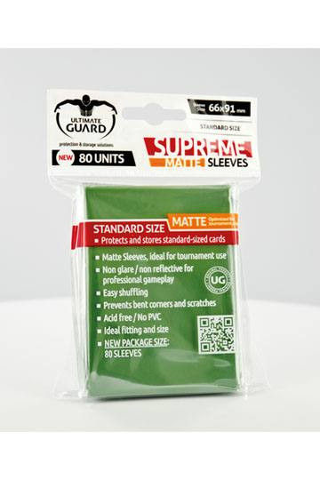Ultimate Guard Supreme Sleeves Standardgröße Matt Grün (80)