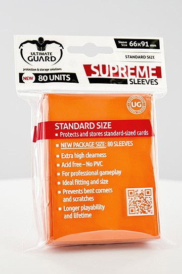 Ultimate Guard Supreme Sleeves Standardgröße Orange (80)