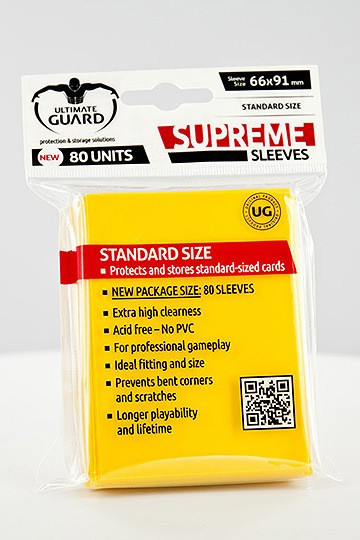 Ultimate Guard Supreme Sleeves Standardgröße Gelb (80)