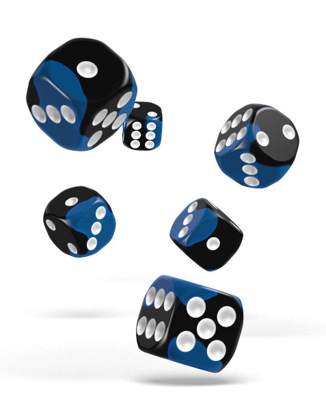 oakie doakie DICE D6 Dice 16 mm Glow in the Dark - Deep Ocean (12)