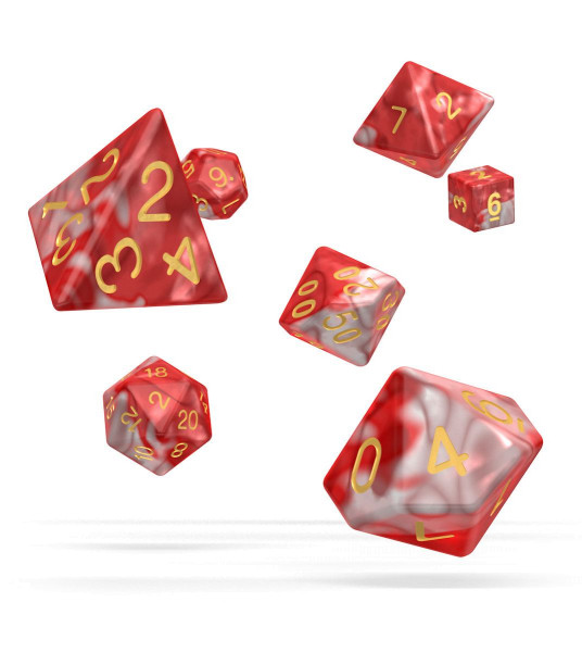 oakie doakie DICE RPG Set Gemidice - Red Sky (7)