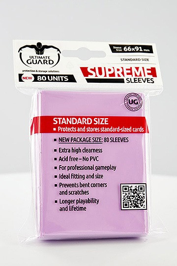 Ultimate Guard Supreme Sleeves Standardgröße Pink (80)