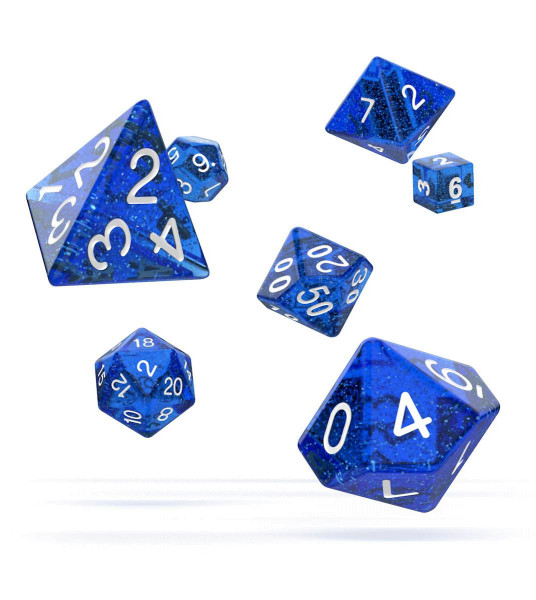 oakie doakie DICE RPG Set Speckled - Blue (7)