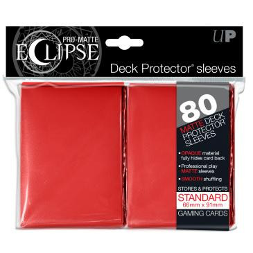 PRO-Matte Eclipse Red Standard Deck Protector sleeves 80ct