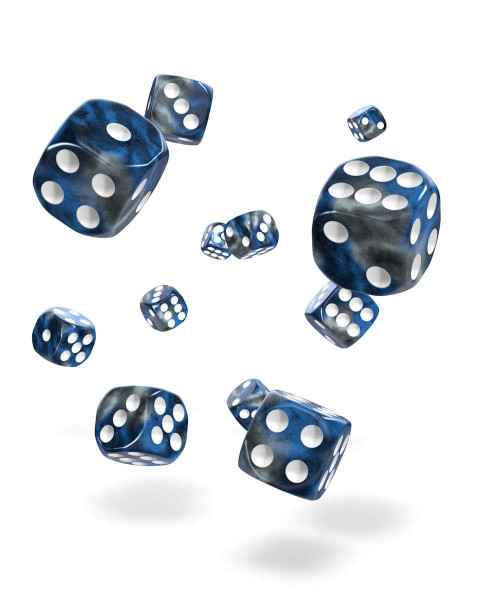 oakie doakie DICE D6 Dice 12 mm Gemidice - Liquid Steel (36)