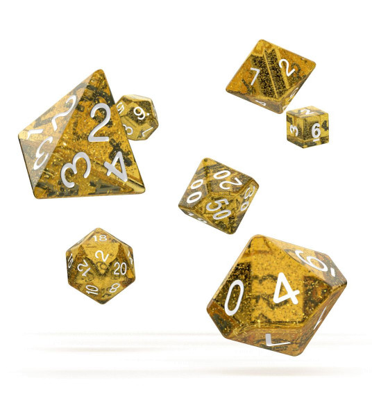 oakie doakie DICE RPG Set Speckled - Orange (7)